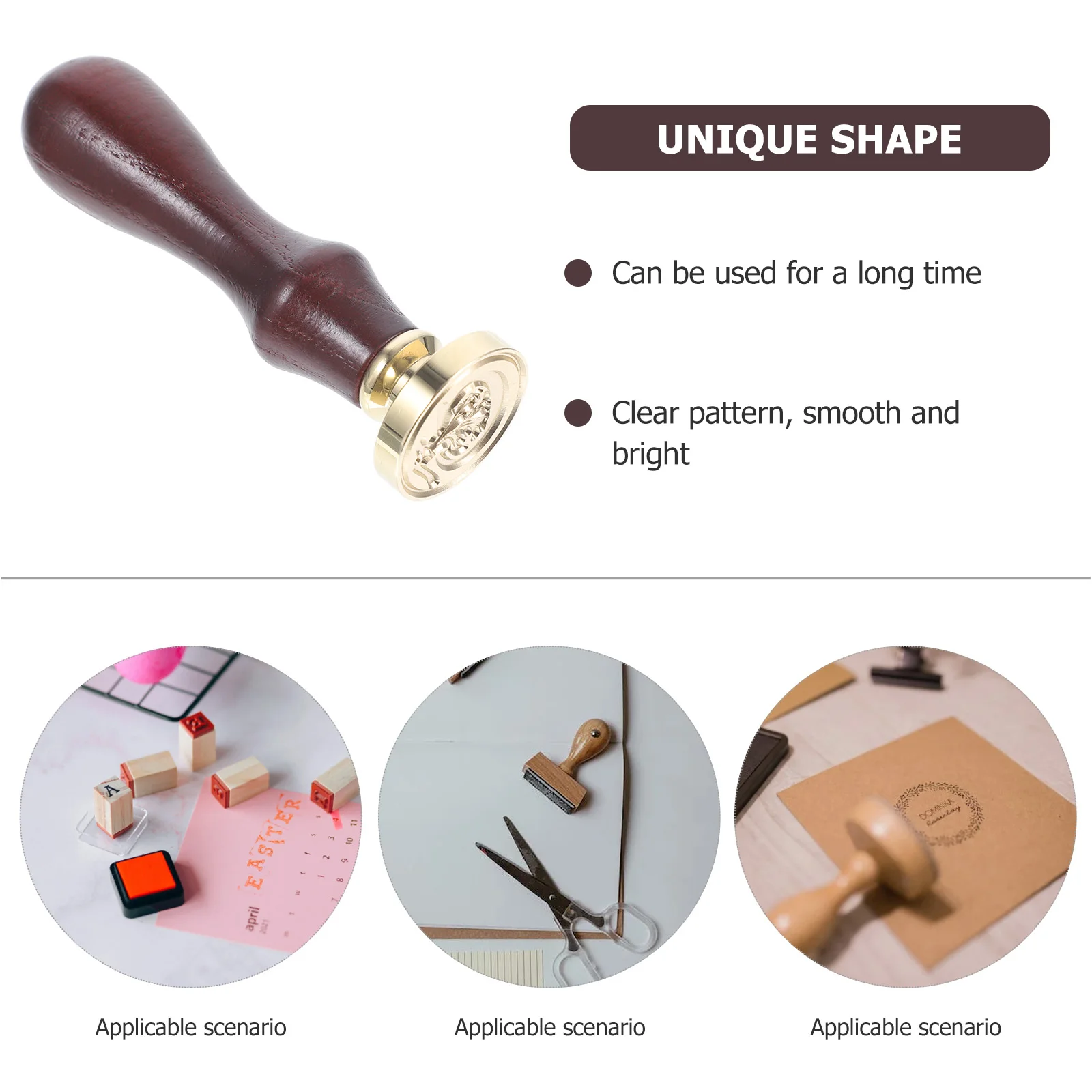 

Wax Seal Stamp Removable Head Clear Pattern Smooth Long Lasting For Envelopes Invitations Wedding Decor Letter Sealing Wax