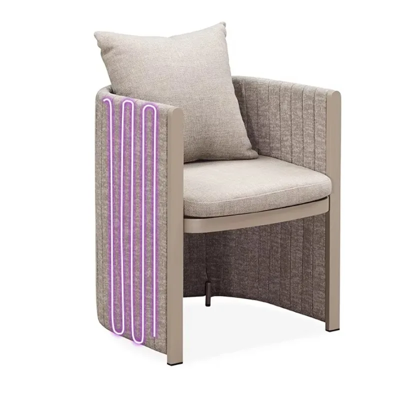 Purple leaf outdoor table and chair garden courtyard Nordic high-end commercial aluminum alloy outdoor yard dining table