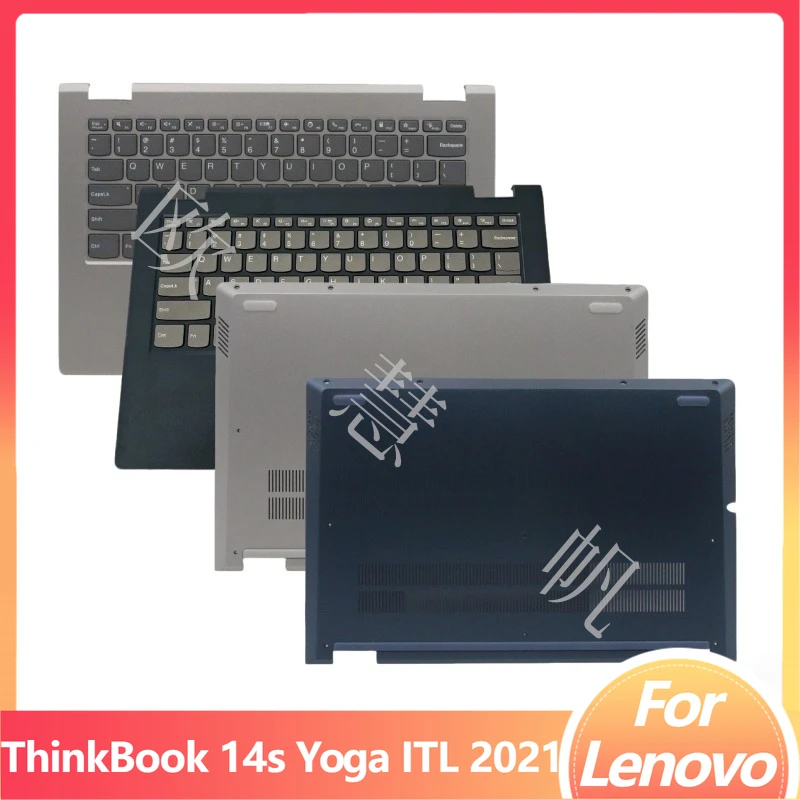 

Новый Оригинальный Нижний Корпус (Палмрест) для Ноутбука Lenovo ThinkBook 14s Yoga ITL 2021 с Верхней Крышкой и Клавиатурой с Подсветкой (US)