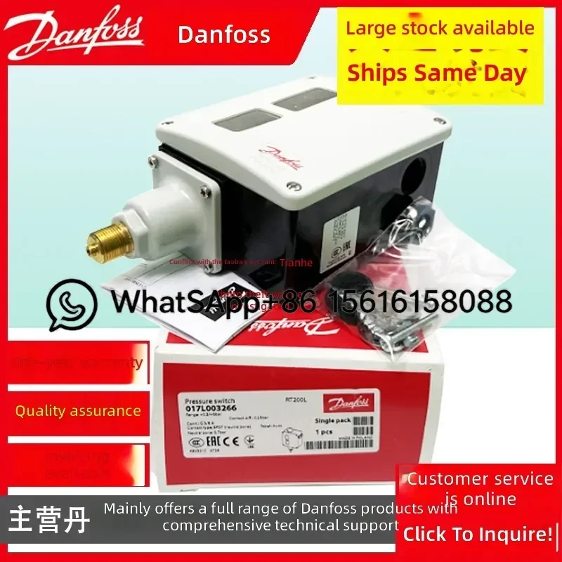 Danfoss Pressure Switch RT31B 017-526866 RT19W 017-518166 Refrigeration Compressor Control Valve Spare Parts High Quality