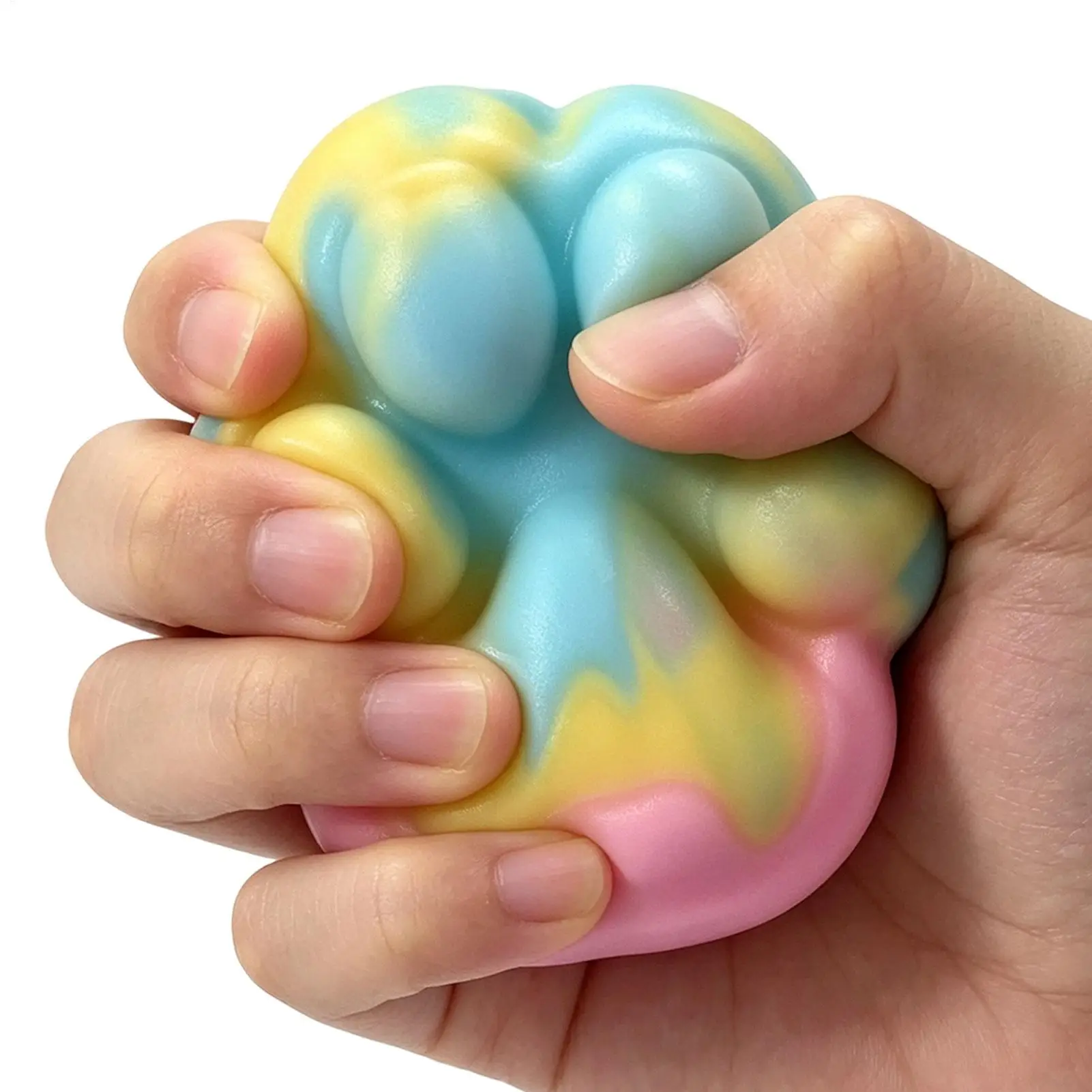 Chocolate Wax Cracking Dreamy Macaron Color Heart Cat Paw Sensory Toy Fidget Ball ASMR Crunchy Handmade Gift Squeeze Toys