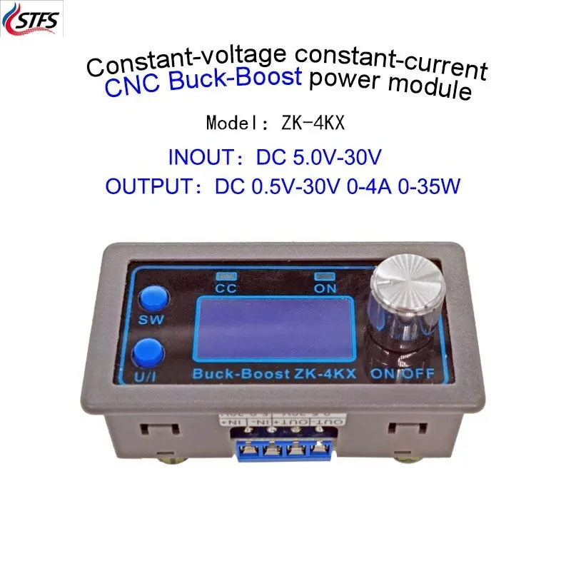 ZK-4KX DC DC Buck Boost Converter CC CV 0.5-30V 4A 5V 6V 12V 24V Power Module Adjustable Regulated laboratory power supply