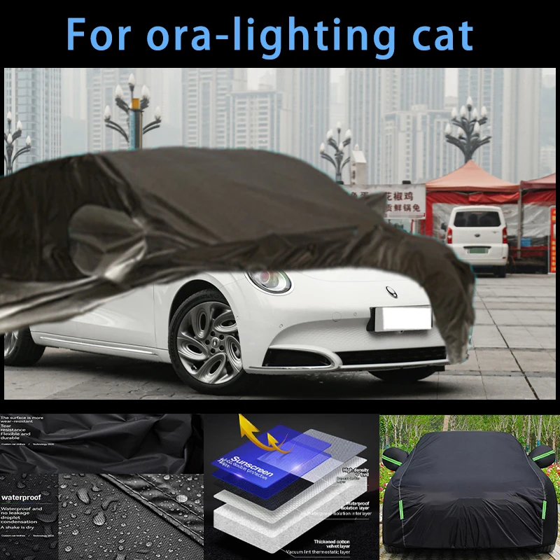 

For ora-lighting cat Outdoor Protection Full Car Covers Snow Cover Sunshade Waterproof Dustproof Exterior Car accessories