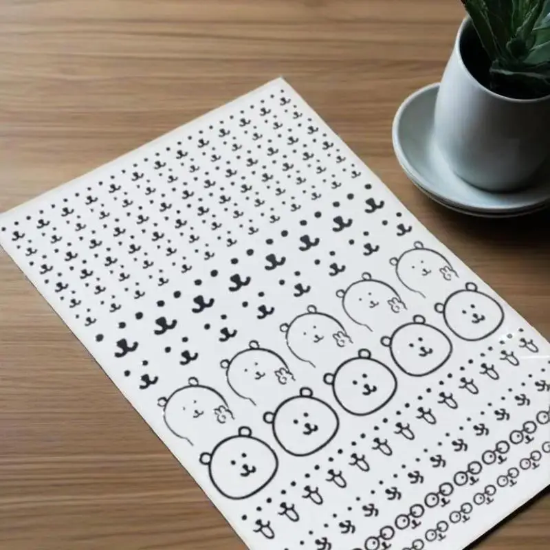 Simpatico orso cartone animato adesivo piatto decorazione adesivo tazza d'acqua decorazione computer può essere utilizzata per attaccare la scatola di immagazzinaggio dei mobili