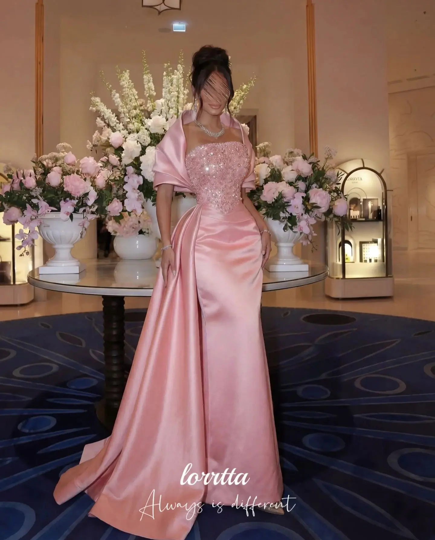 Lorrtta Customized pink Elegant Party Dresses birthday dress festa платье женское vestidos de fiesta Prom Dresses mermaid Dress image 5
