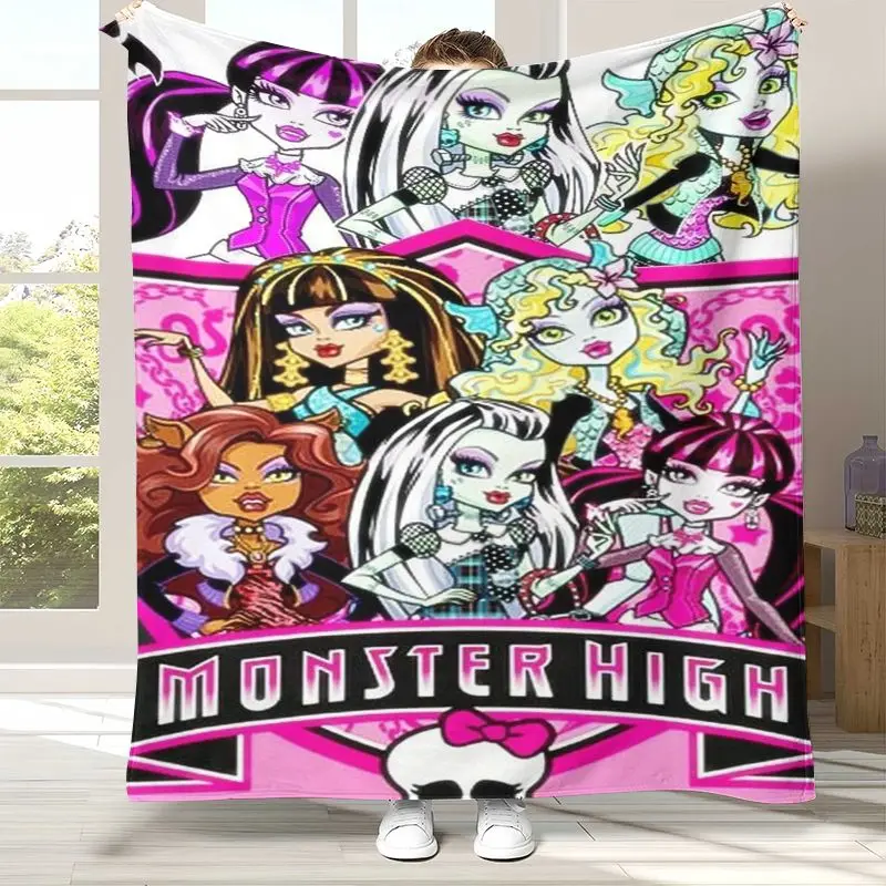 Draculaura Monster High Cartoon Doll Soft Flannel Throw Blanket,Cozy Blanket for Bed,Sofa,Living Room,Picnic,Camping,Home Decor