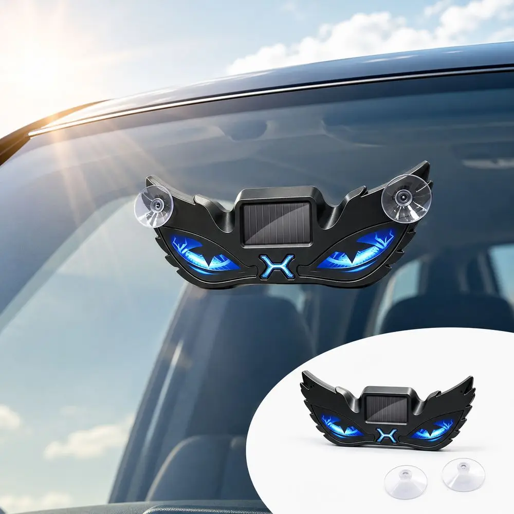 Suction Cup Solar Powered Car Neon Light Rechargeable Light Sensing Smart LED Lights Vibration Sensing Solar Powered