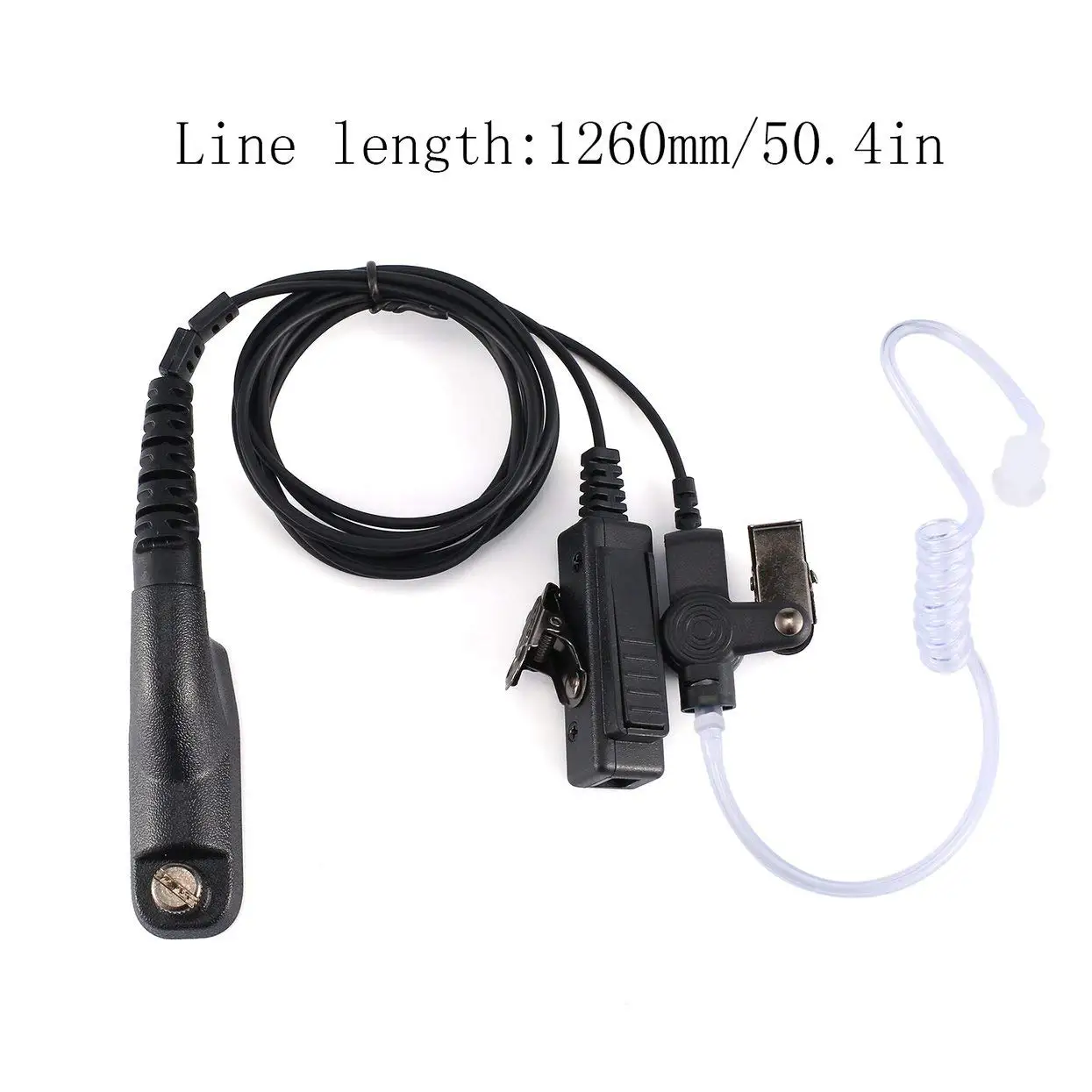 Headset de vigilância de 2 fios com PTT Mic, apto para Motorola, Walkie Talkie, DGP8050E, DGP4150, DGP5050, DGP5550, DGP6150, DGP8050, DGP8550E