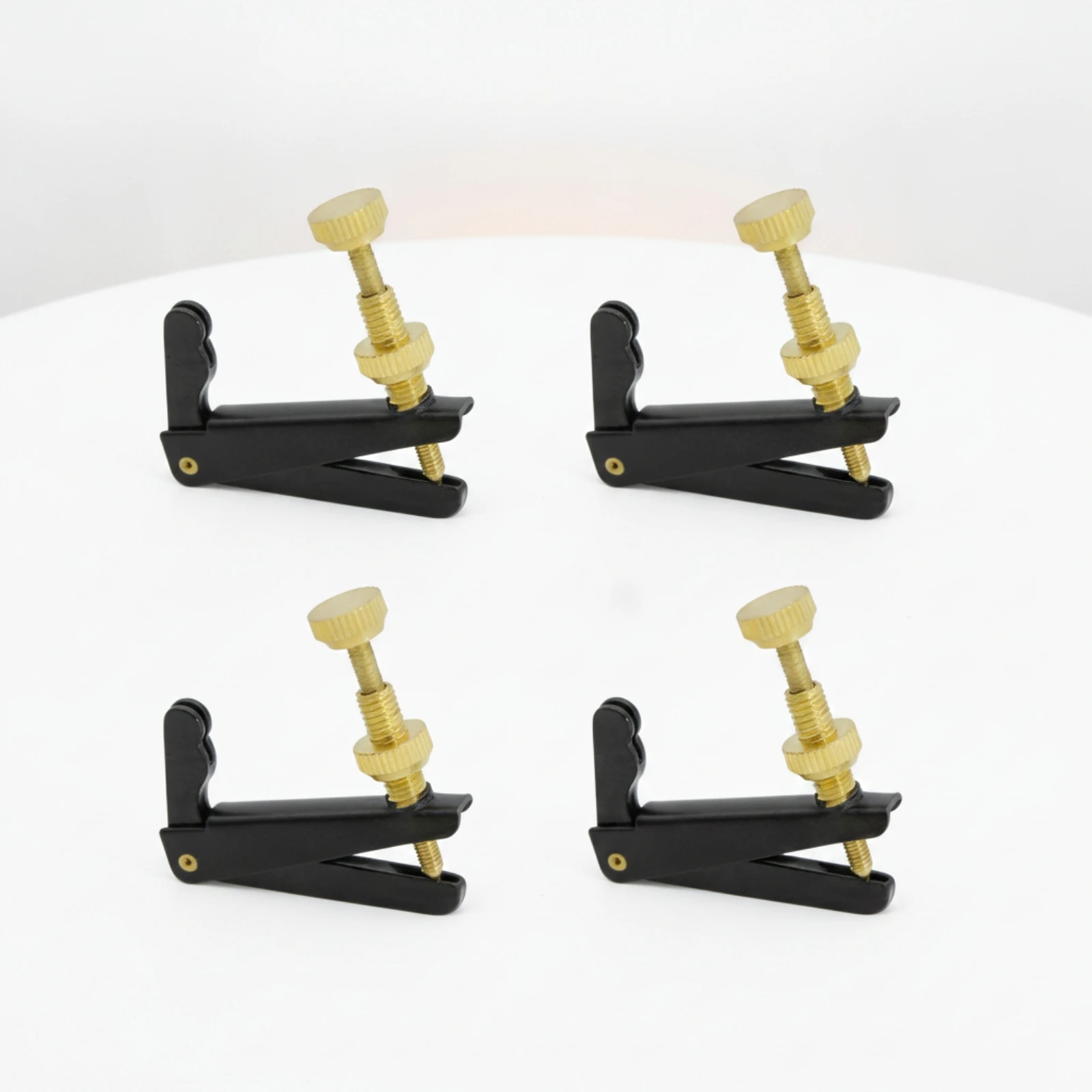4 Pieces Cello Fine Tuner Clamp-Style Cello String Adjuster Fine Tuner Threaded Metal for Cellists, Instrument Maintenance