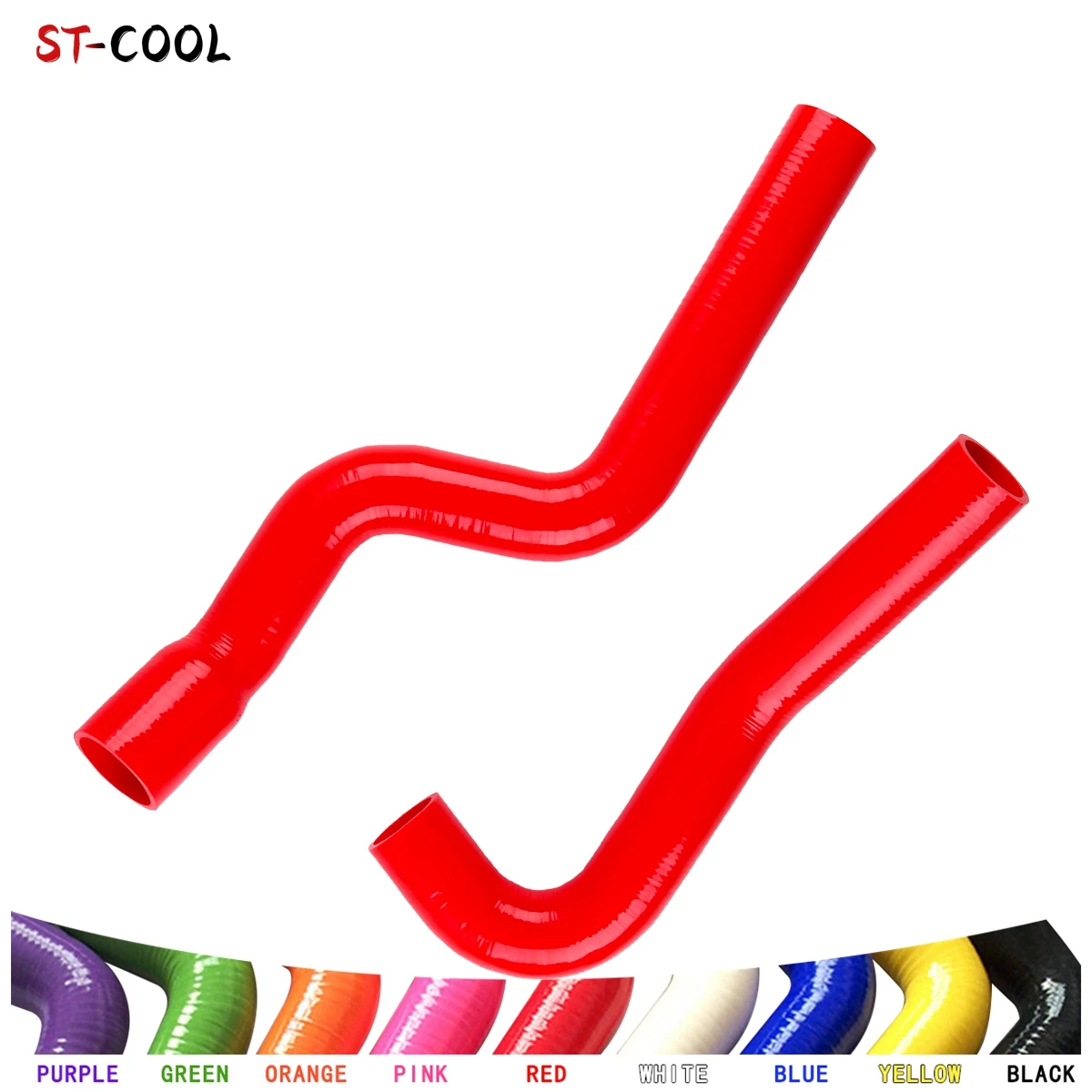 

For 2007-2011 Jeep Wrangler JK 2.8T CRD EEP / 044A 2008 2009 2010 Intercooler Air Cooler Hoses Kit Silicone Tubes 2Pcs 10 Colors