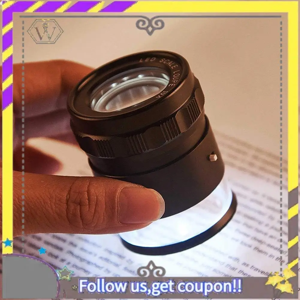 

New LED Scale Loupe 10X Illuminated Desktop Magnifier Metal Detachable Reticle Coated Optical Glass Lens Focus Adjustable