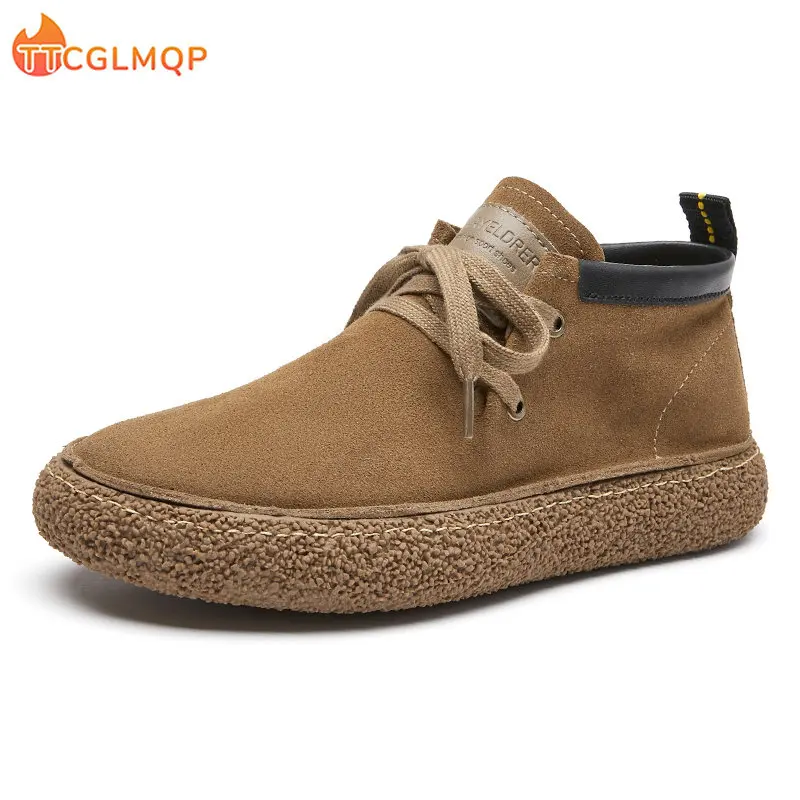 

2022 New Men's Genuine Leather Shoes Brand Luxury Desiginer Boat Shoes Fashion Casual High Quality Rubber Board Shoes Big Size