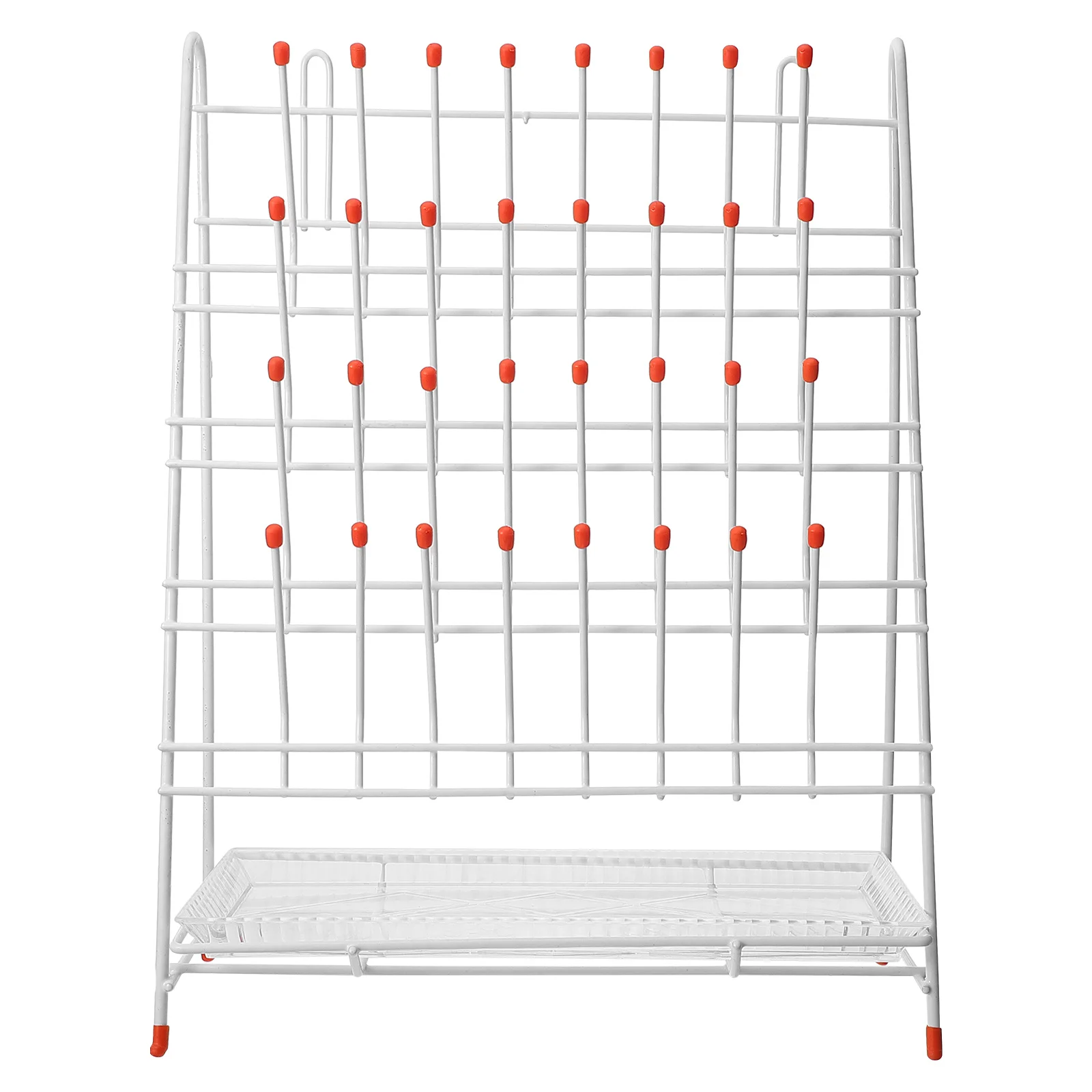 

Test Tube Drying Rack 32-Slot Heavy Duty Iron Laboratory Tube Draining Drying Holder Lab Glassware Rack Stable Anti-Slip Bottom