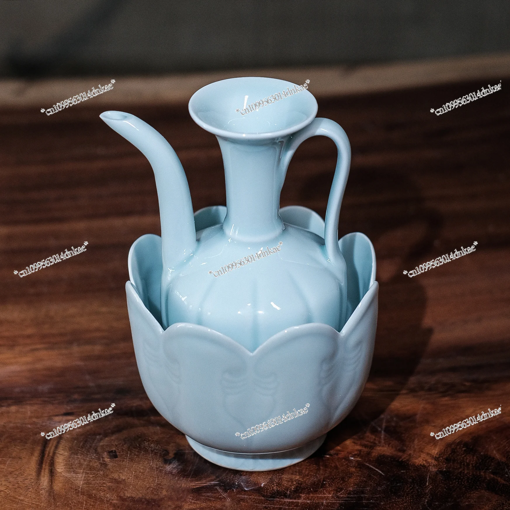 Order Tea, Small Soup, Bring Some Water, Injection, Shadow Green Wine Pot, Warm Bowl, Melon Edge Porcelain Pot