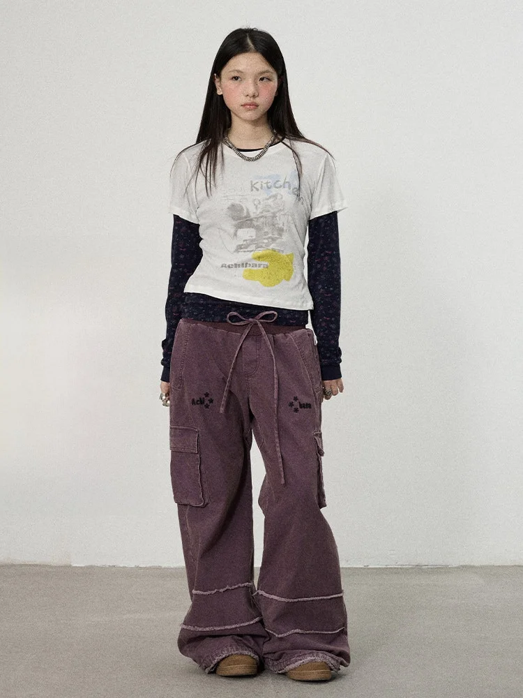 

Achihara True Two-Piece Set ort Sve Long Sve Floral Print Autumn Winter Base irt Cotton 00% Straight Cut Commute S...