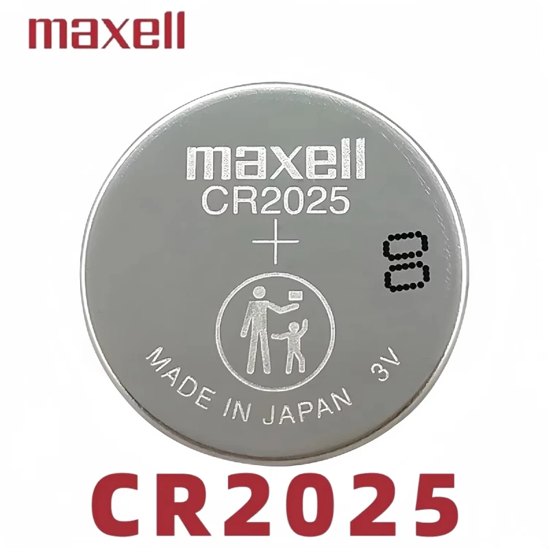 Maxell CR2025 3V Lithium Coin Battery 170mAh - 5/10/25/50/100 Pack Options DL2025 ECR2025 Button Cell for Remote Control & Mothe