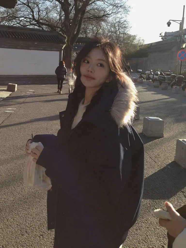 

Зимние женские парки оверсайз с боковыми пуговицами, многофункциональные, свободные, водонепроницаемые, с жесткой подкладкой, с эффектом тай-дай, эластичные