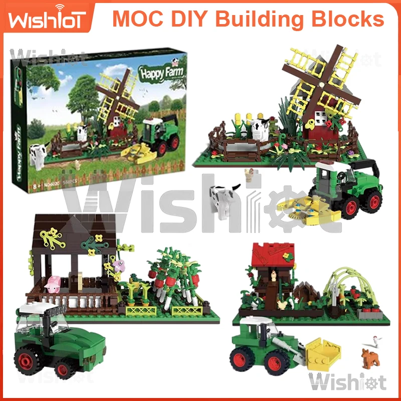 

Farm Series Building Kit Small Granule Creative Blocks for Adults & Kids DIY Educational Puzzle Gift