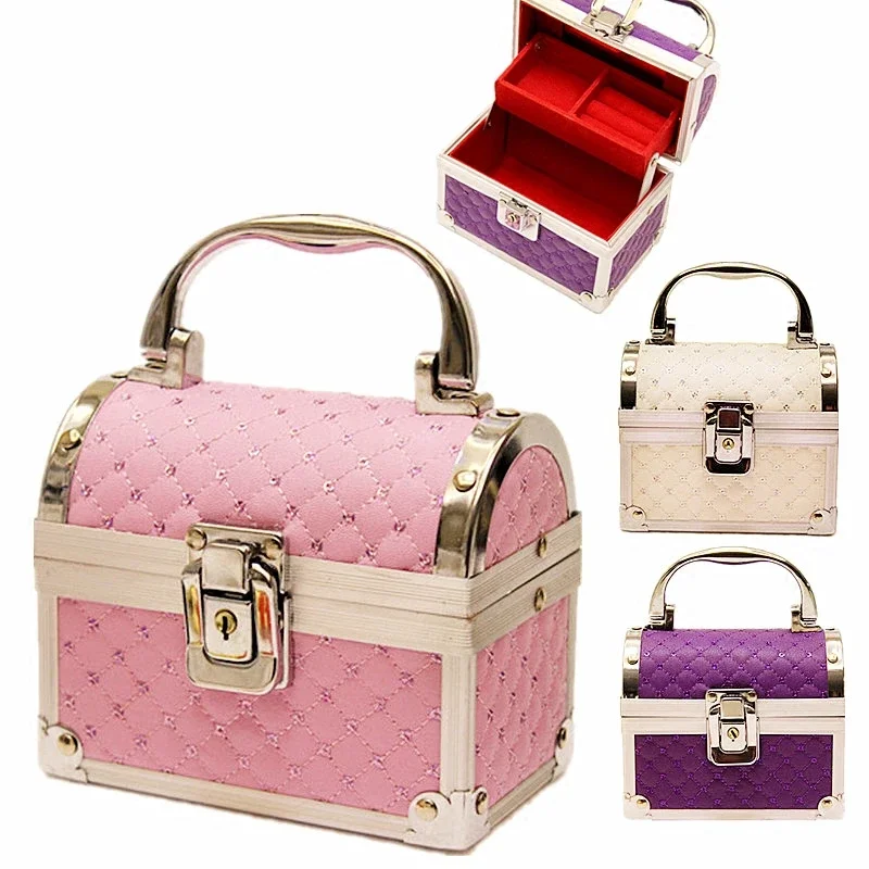 2024 nuova moda Mini borsa per il trucco donna custodia cosmetica femminile coreano Make Up Organizer scatola portagioie organizzatore di