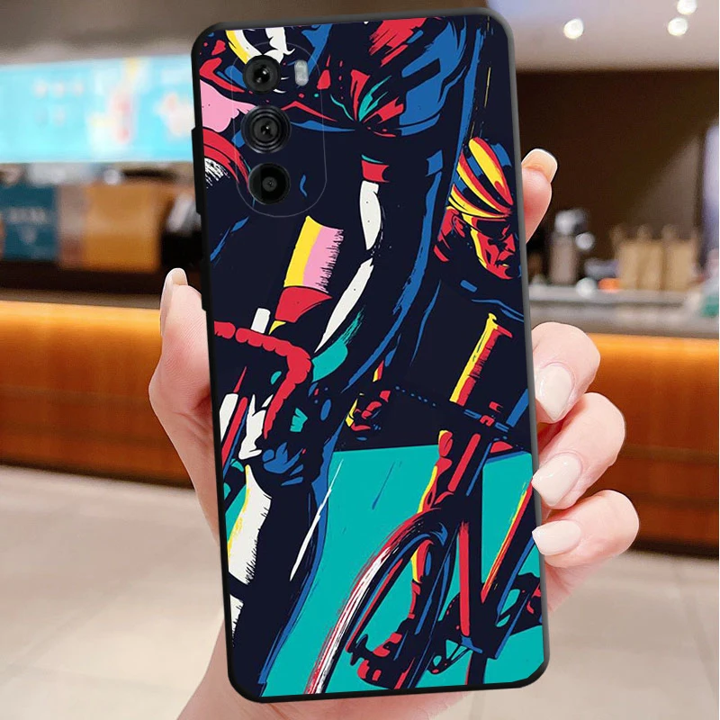 

Phone Case For Motorola Edge 50 40 Pro 60 50 40 30 Ultra Neo Fusion Moto G85 G72 G53 G54 G84 G13 G32 BIKE CYCLING art