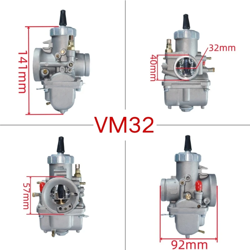 VM32 32 مللي متر المكربن Carb ل Mikuni VM سلسلة VM32 193 110cc-250cc الترابية دراجة CRF KLX ATV رباعية Carb 2/4 السكتة الدماغية