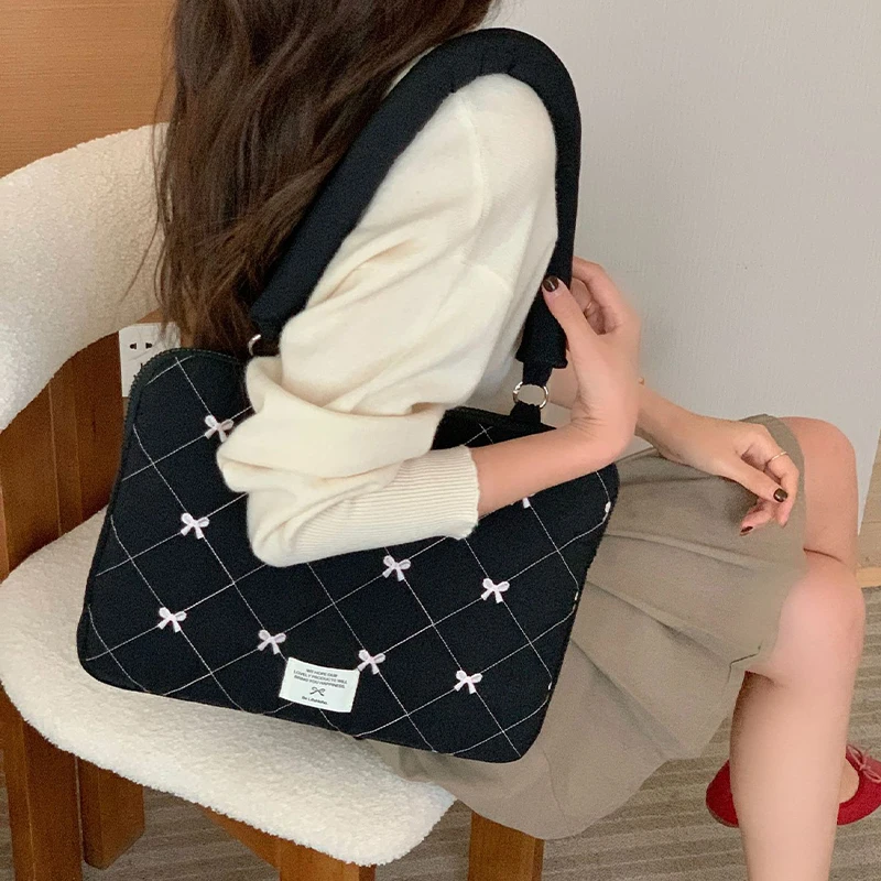 حقيبة كمبيوتر محمول واقية مع تصميم معلق على شكل فيونكة لجهاز MacBook iPad pro Dell HP Notebook Handbag Protector Computer