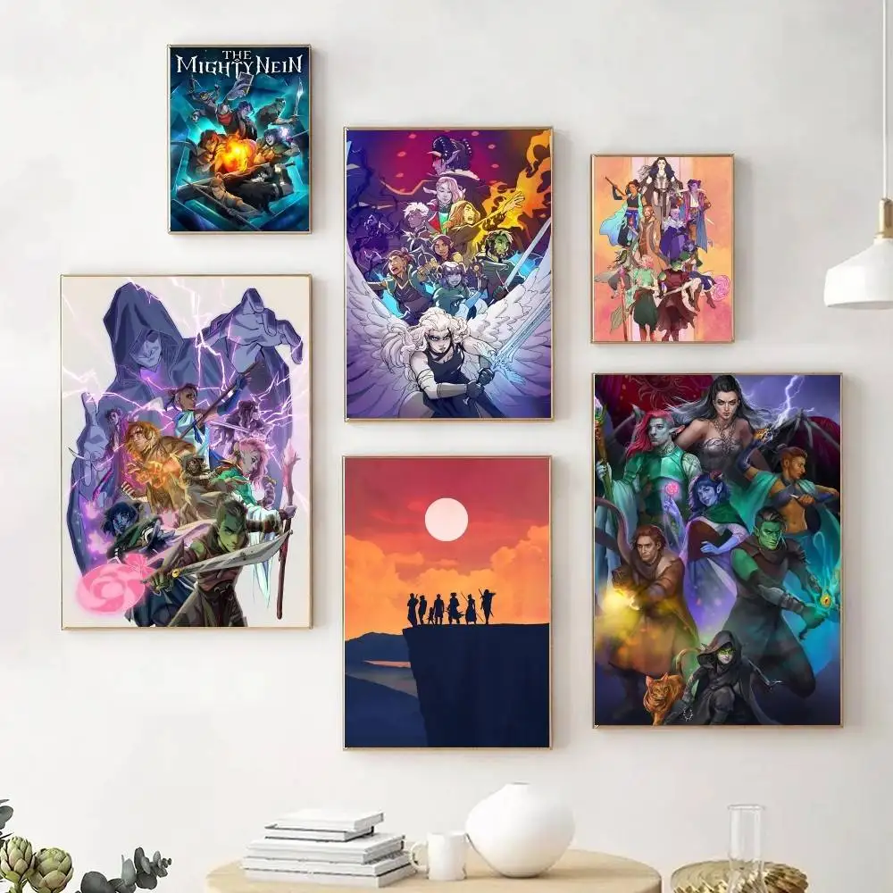 2025 Cartoon Movie The M-Mighty Nein Anime Posters Fancy Wall Sticker for Living Room Bar Decoration Wall Decor