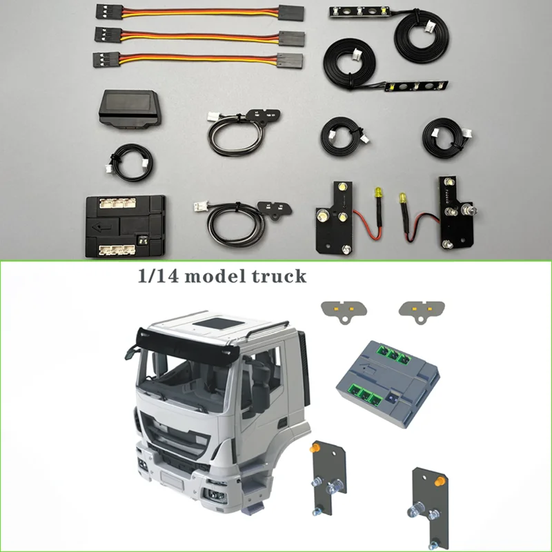 

LED 5V Front and Rear Lighting System for 1/14 Tamiya RC Truck IVECO Car