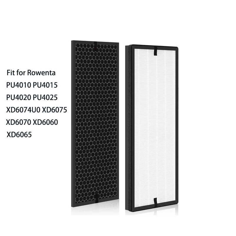 Custom Replacement Filter for Rowenta XD6060 XD6065 PU4020 PU4025 Deodorization H13 Hepa Filter 370*170*35MM/381*180*10MM