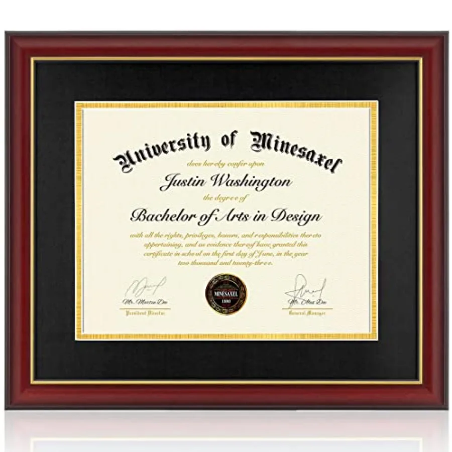 

Рамка для диплома 14x17 с подложкой, подходит для документов, сертификатов или фотографий 16x20 без подложки, 17x14, вишнево-красная, для настенного крепления.