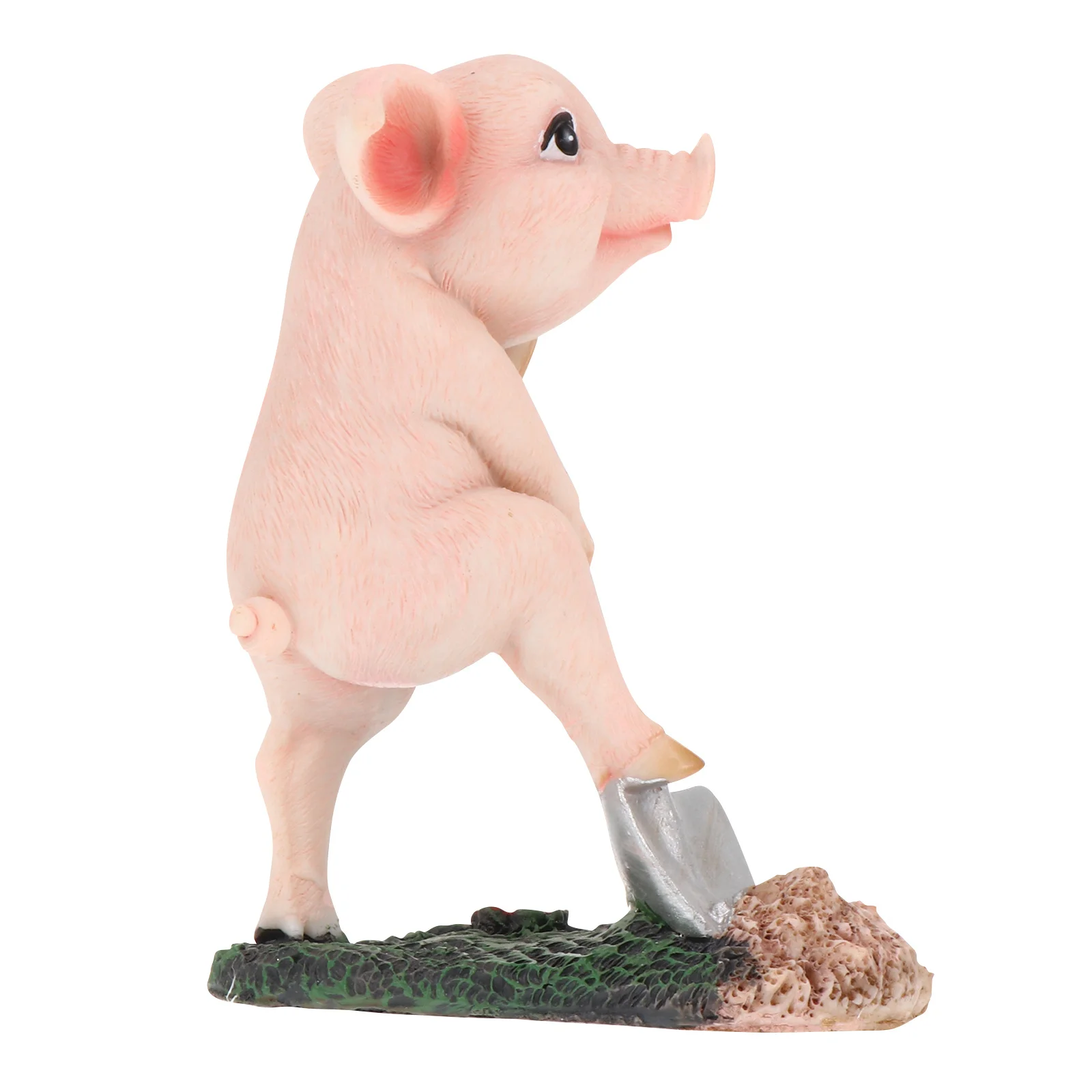

Lovely Piggy Desktop Adornment Mini Resin Ornament Creative Decor Lifelike Appearance Kids Room Living Room Gift