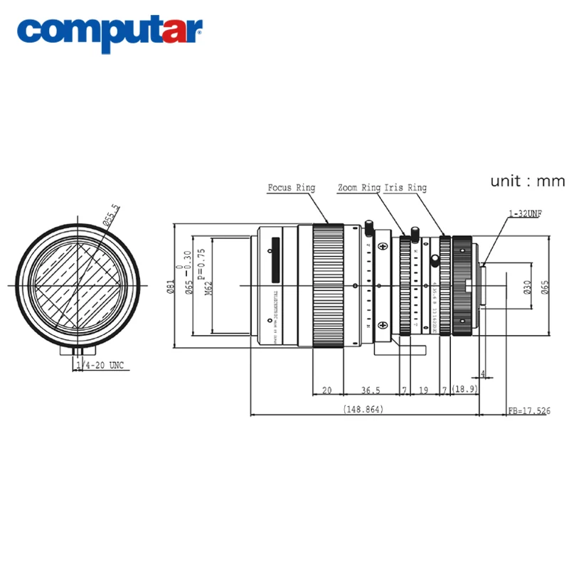 Computar TEC-V7X 5MP 7X 1.1