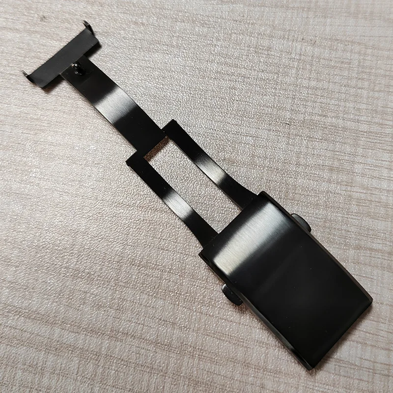 18mm 20mm 22mm 316L ze stali nierdzewnej solidna składana klamra z podwójnym wciskaniem motylkowym zapięcie zabezpieczające akcesoria