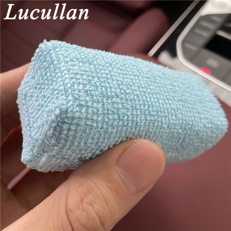 Lucullan 9cm niebieskie podstawowe ubrania z mikrofibry aplikator do woskowania Nano powłoka ceramiczna gąbka