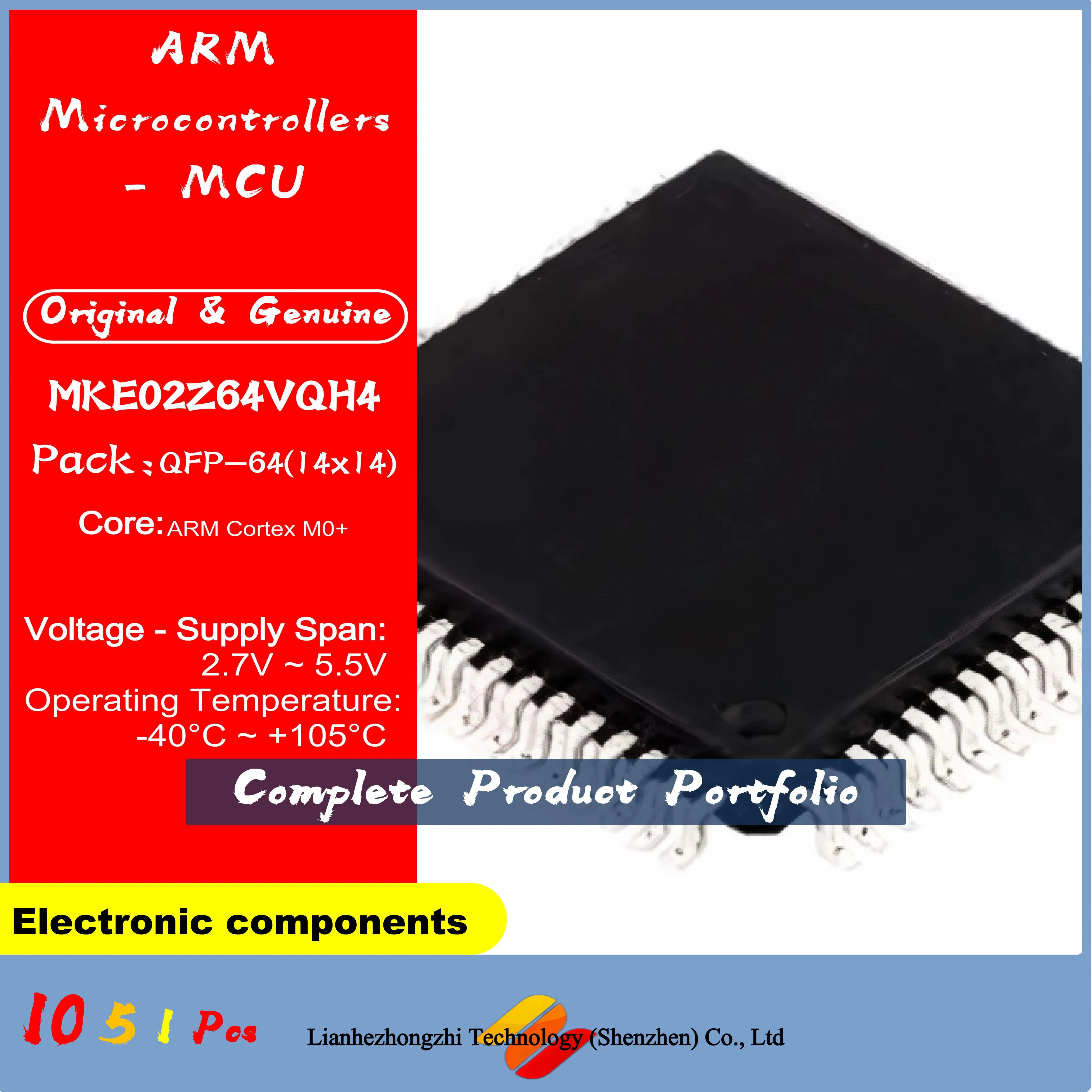 

1-5Pcs/Los MKE02Z64VQH MKE02Z64VQH4 QFP64 QFP-64 | ARM Microcontrollers-MCU ICs 32-Bit 40MHz 64KB (64K x 8) FLASH SMD 100% NEW