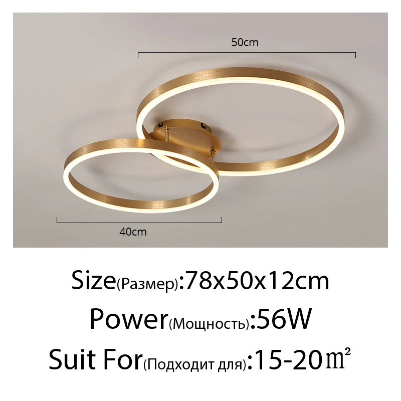 Nordic Creatieve Led Cirkel Kroonluchters Slaapkamer Woonkamer Eetkamer Verlichting Kroonluchter Goudbruin Glanzende Lamp Huis Binnenlampen