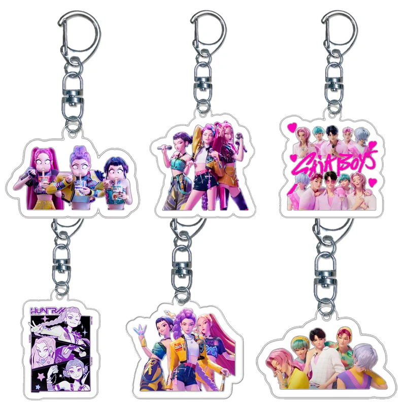 

Kpop Demon Hunter Kawaii Keychains Rumi Mira Zoey Saja Boys‌ Cute Cute Car Key Ring Classic Toys Girls Bags Pendant Kids Gift