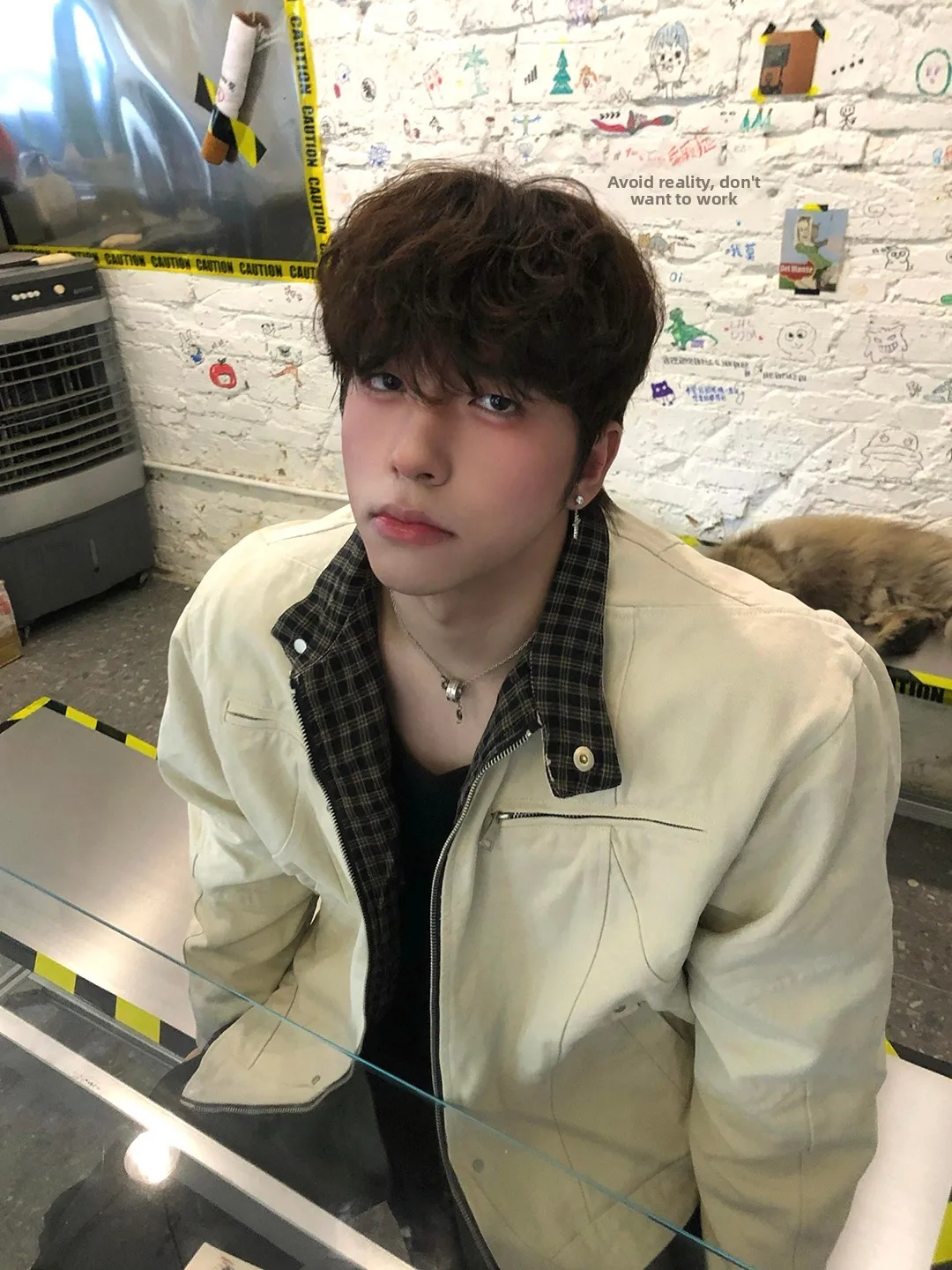 

Cleanfit Waed Canvas Work Jaet Men's ort Sle American Harrington Plaid Splice Stand Collar Jaet Autumn Wear