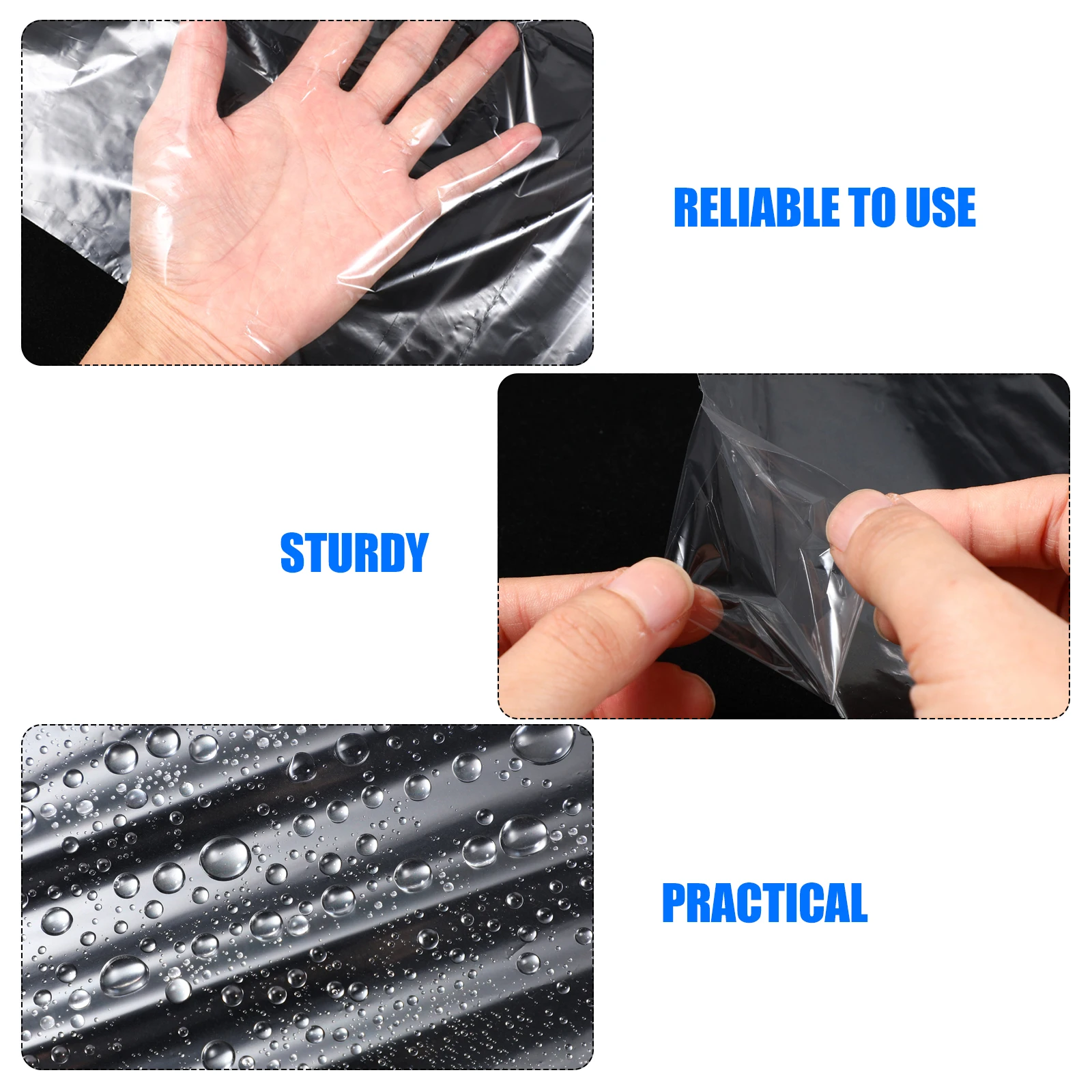 

50Pcs Garment Cover Clothes Dust Cover Waterproof Plastic Suit Covers for Dresses Coats Jackets Storage Protection Breathable