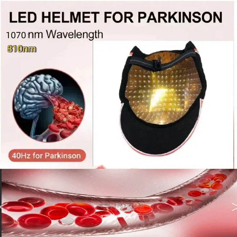 

Терапевтический аппарат для лечения болезни Паркинсона: фотобиомодуляционный LED-шлем 1070 нм, стимулятор мозга для физиотерапии при болезни Альцгеймера и депрессии