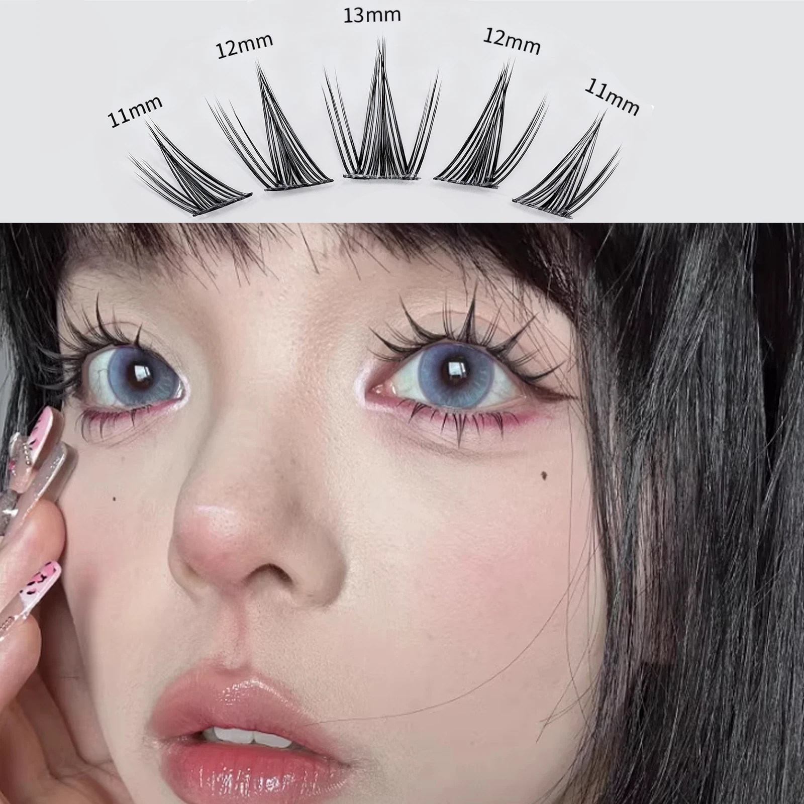 10 صفوف عباد الشمس الرموش الصناعية ذاتية اللصق كسول نمط لا الغراء المطلوبة خفيفة الوزن لينة ماكياج اليومي جلدة بالجملة #3