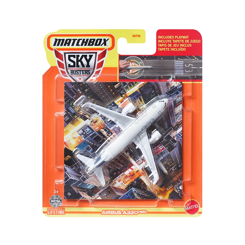 8 Pack 2024 Matchbox HHT34 Sky Busters Model Planes Jets Helicopters Collectible Metal Miniature Airplanes Iron Match Box