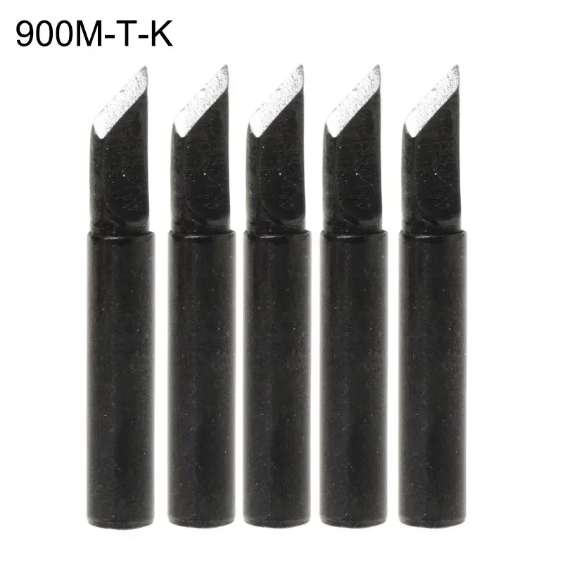 Industrial Soldering Iron Tip Soldering iron tip Parts Metal Black Replacement Solder Tool Welding 5pcs 900M-T