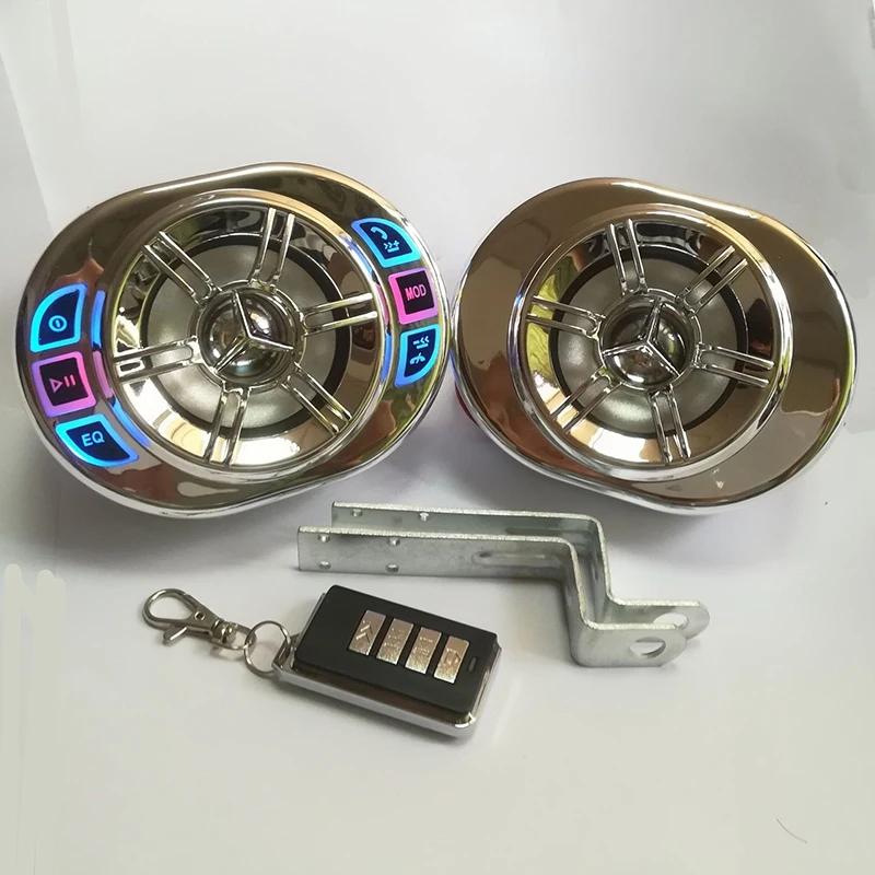 A13Z-Motorcycle Stereo Speakers 3.5 Inch Bluetooth MP3 Player Waterproof FM Audio For Motor Scooter Bike ATV UTV