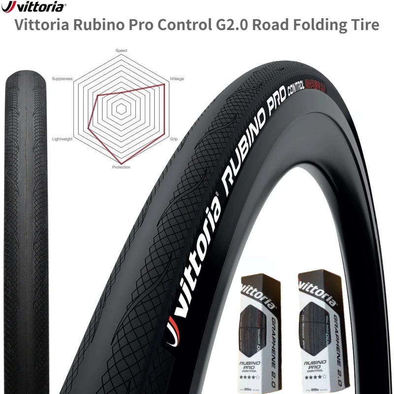 Vittoria Rubino Pro Control IV Graphite Race 2,0 700x25/28C neumáticos plegables carretera 28 "neumático para bicicleta