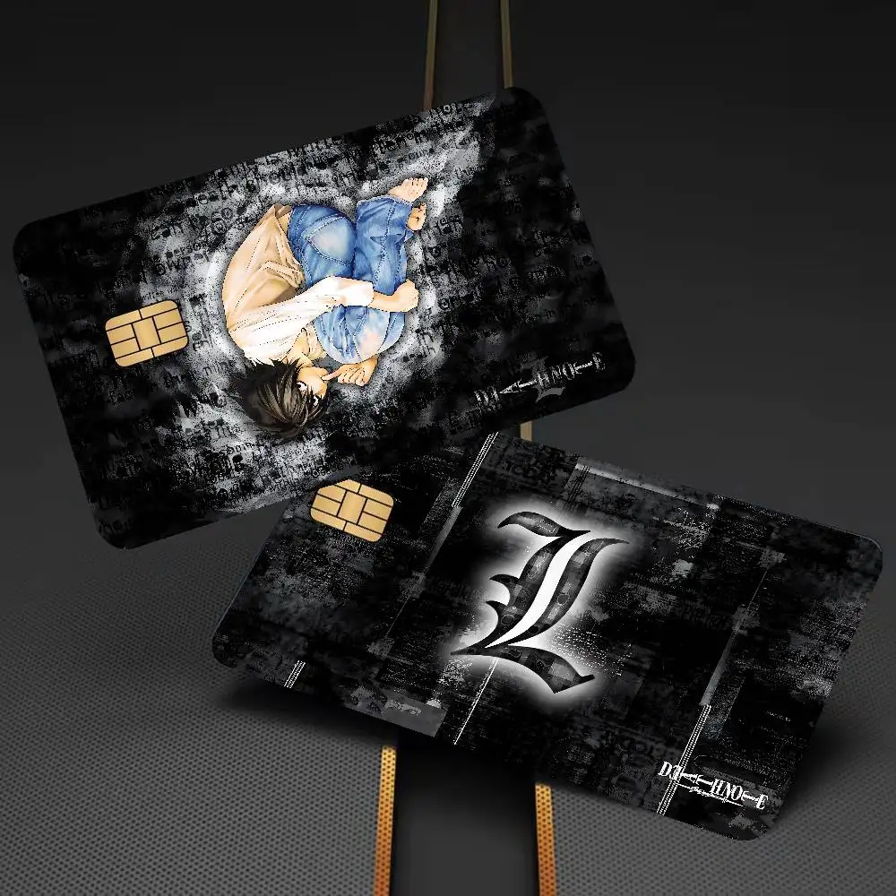 Japan Anime Death Note Fashion Matte Gold Silver Black Matte Film Skin Sticker Tape for Bank Credit Debit Card