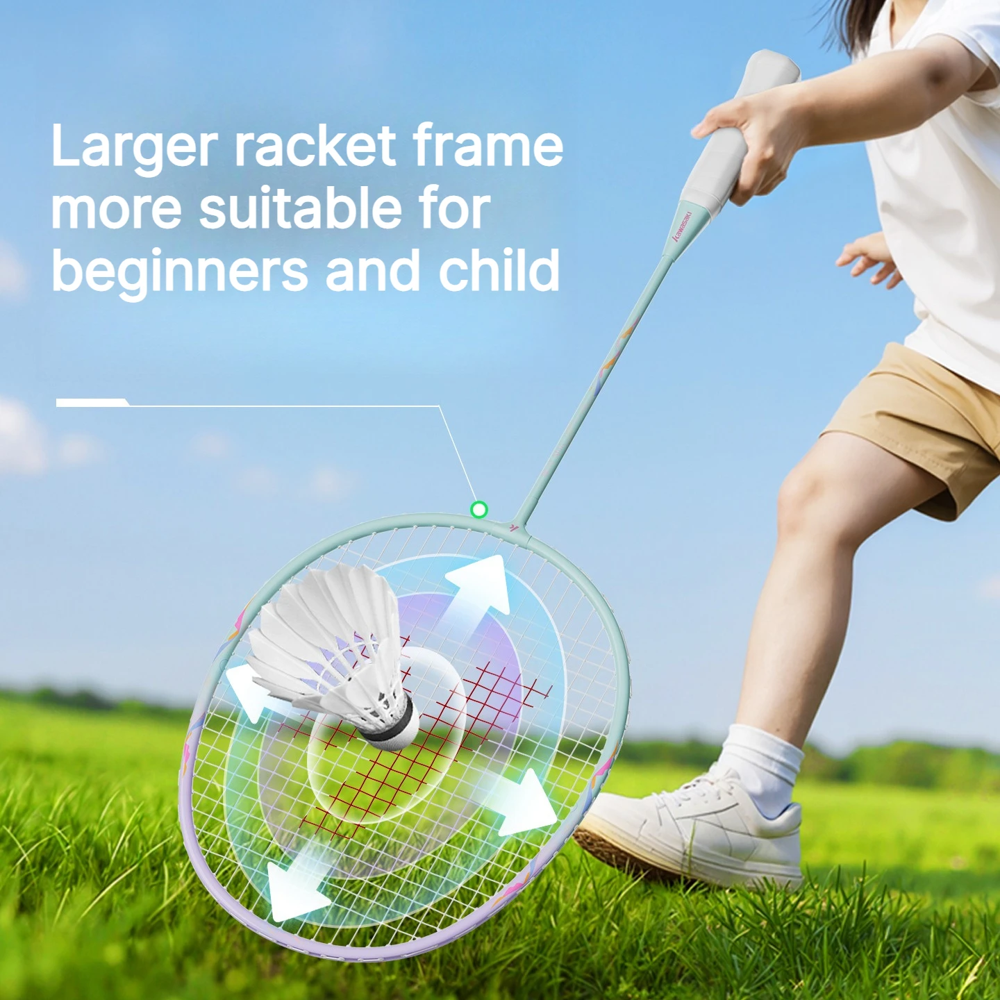Kawasaki Badminton Rackets 2PCS-Pair Aluminum Alloy Badminton Set Adult Double Racket Student Children's Durable High Elasticity