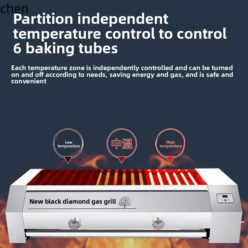 Parrilla sin humo Market nocturno Parrilla para kebab Vendedor callejero comercial Estante para barbacoa