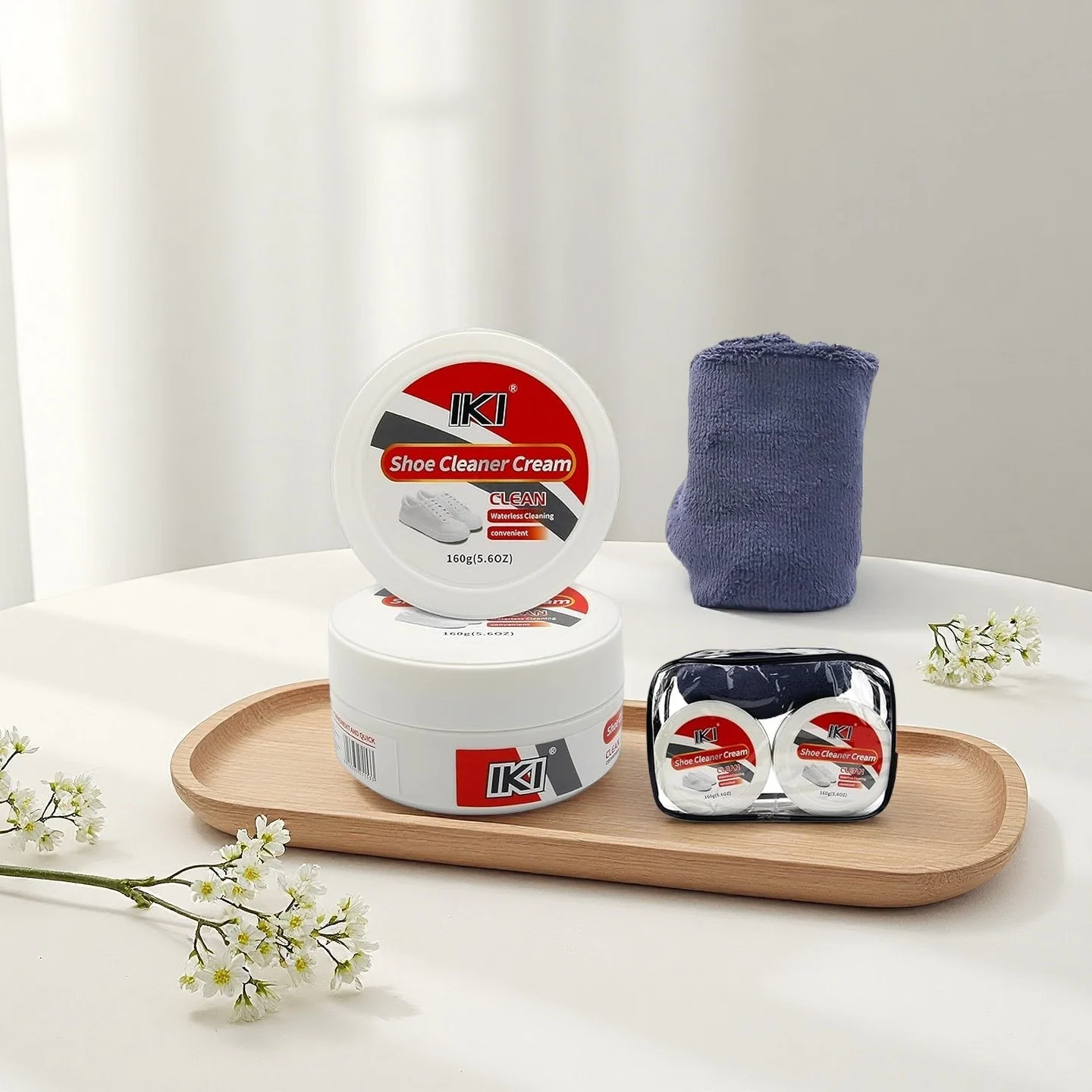 

Набор для чистки кроссовок — 2 шт., 160 г. Очиститель для обуви с губчатыми салфетками, 1 салфетка из микрофибры и 1 сумка — для белых кроссовок, кожи и обуви