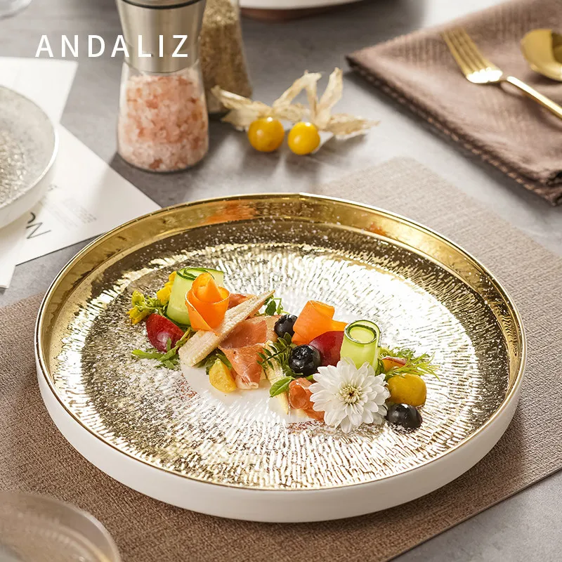 

Zml western food plate ceramic tableware dessert plate pasta plate